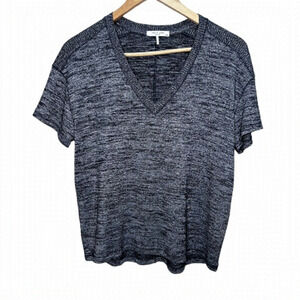Rag & Bone Grey Heathered Lightweight Vneck Short Sleeve Shirt Size XS